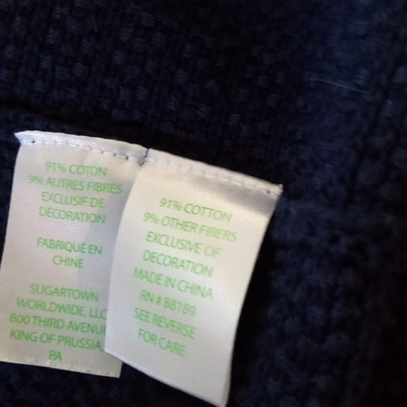 ❌❌SOLD ❌ ❌ Lilly Pulitzer Tatum Fringe Hem Navy Blue Open Cardigan | S - Picture 9 of 9